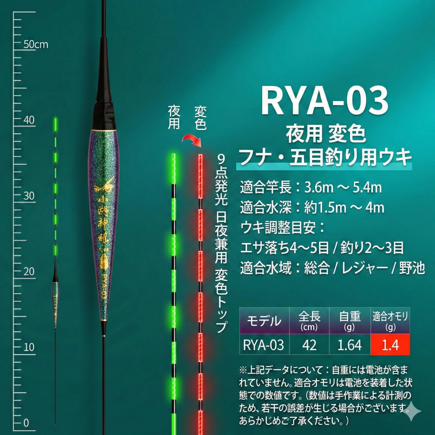 AtariHook™️ 次世代スマートウキ高感度・変色LED電気ウキ